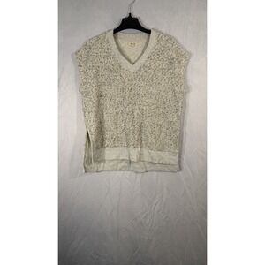 Madewell Marled V-Neck Tunic Vest Beige Casual Business Travel Women's Medium